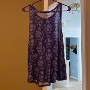 Racerback Floral Tank Top